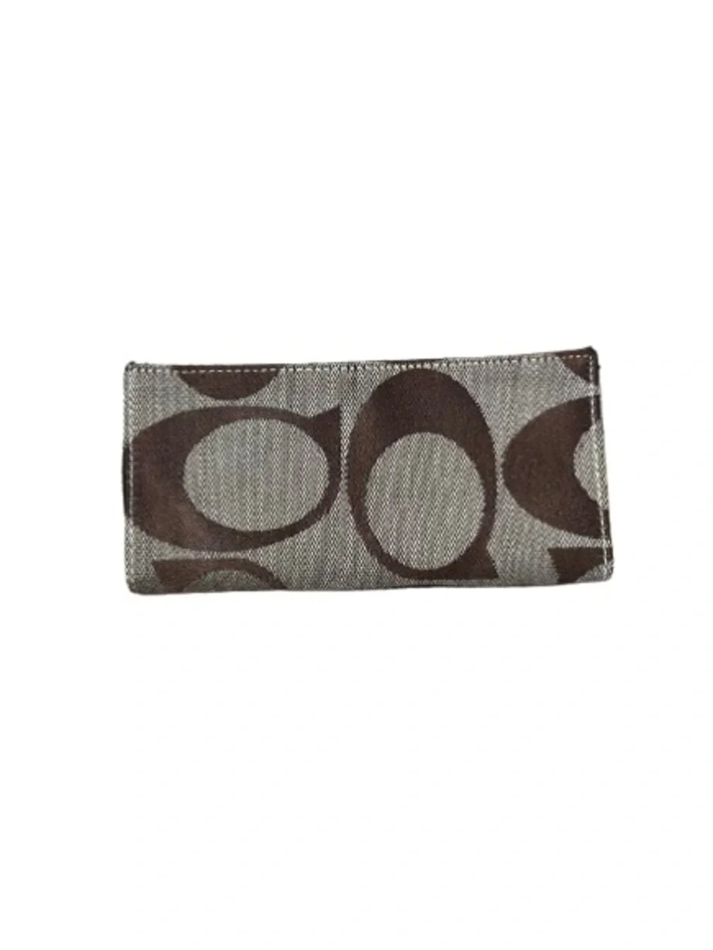 Coach Signature C Monogram Jacquard checkbook wallet cover